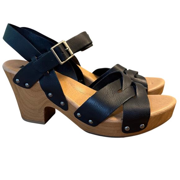 Korks Shoes - Korks Bagley Sandal Block Heel Platform Studded Strappy Retro Black Women’s US 9